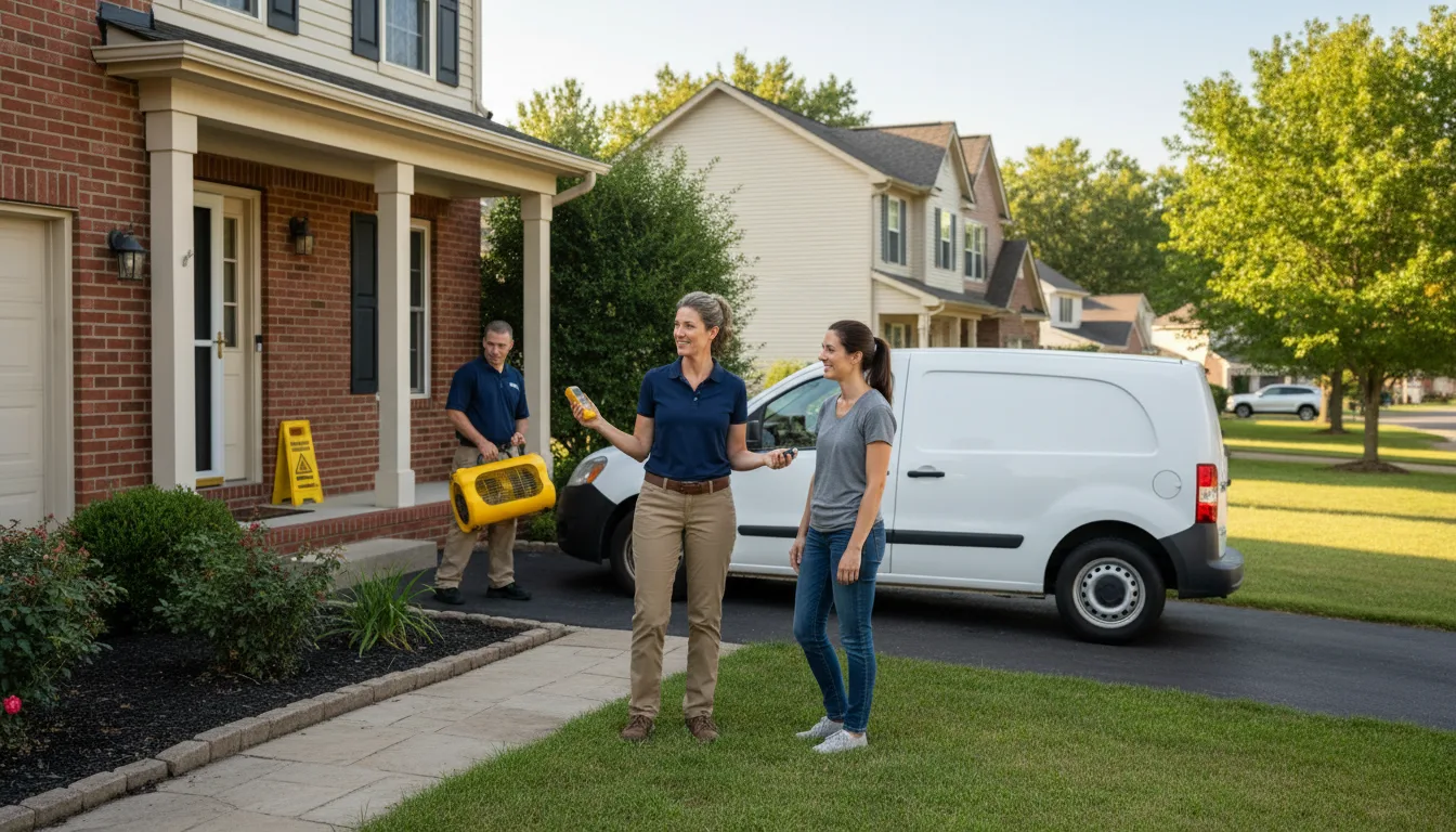 Residential water damage restoration in Morse, LA